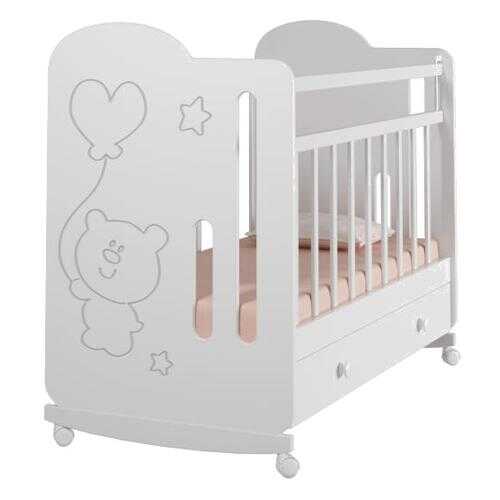 Детская кроватка VDK Sweet Bear колесо-качалка с ящиком для хранения в Мария