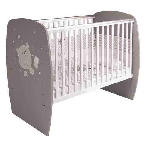 Кровать детская Polini Kids French 700, Teddy, Белый/Серый в Мария