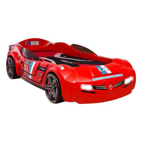 Кровать-машина Cilek Carbed BiTurbo красная 90х195 в Мария