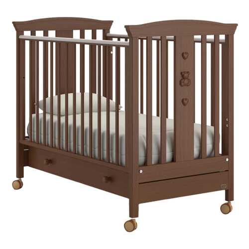 Кроватка Nuovita Fasto Swing маятник продольный noce scuro тёмный орех в Мария