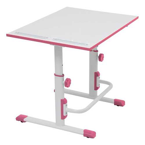 Детская растущая парта-трансформер Polini Kids Simple М1 75х55 см, Белый/Розовый в Мария