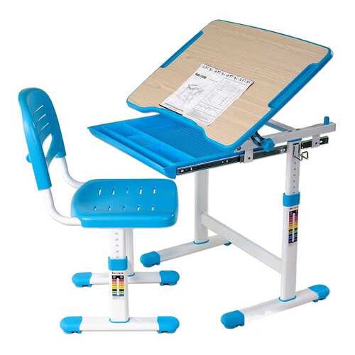 Парта со стулом Fun Desk PICCOLINO Blue (голубой) в Мария