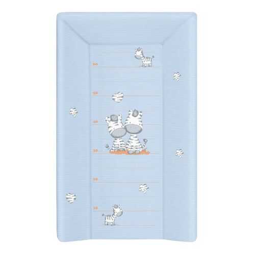 Матрас пеленальный Ceba Baby Zebra blue мягкий с изголовьем, 70 см в Мария