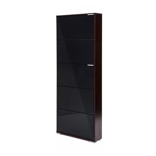 Обувница Вентал Viva-5 VEN_viva_5_g_wenge 69,5х18,5х182 см, венге/черный в Мария