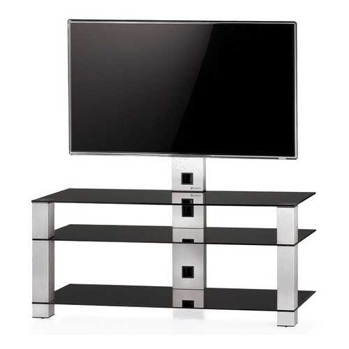Тумба под телевизор приставная SONOROUS PL 2430 B INX 120х44х126 см, серый в Мария