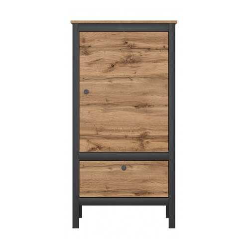 Тумба прикроватная приставная BlackRedWhite Лофт REG1D1S/60 62x38,5x120,5 см, дуб вотан в Мария