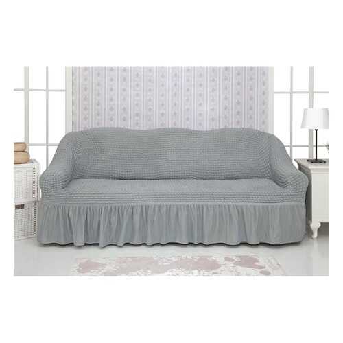 Чехол на трехместный диван с оборкой CONCORDIA Triple sofa, серый в Мария
