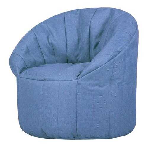 Кресло бескаркасное Папа Пуф Club Chair Blue, размер XL, рогожка, синий в Мария