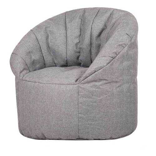 Кресло бескаркасное Папа Пуф Club Chair Grey, размер XL, рогожка, серый в Мария