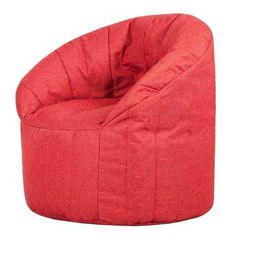 Кресло бескаркасное Папа Пуф Club Chair Red, размер XL, рогожка, красный в Мария