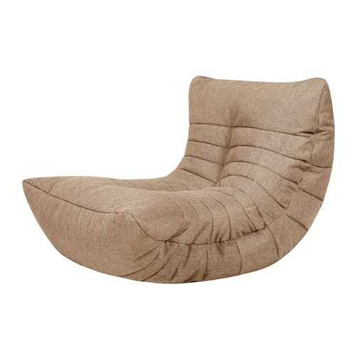 Кресло бескаркасное Папа Пуф Cocoon Chair Biege, размер L, рогожка, бежевый в Мария