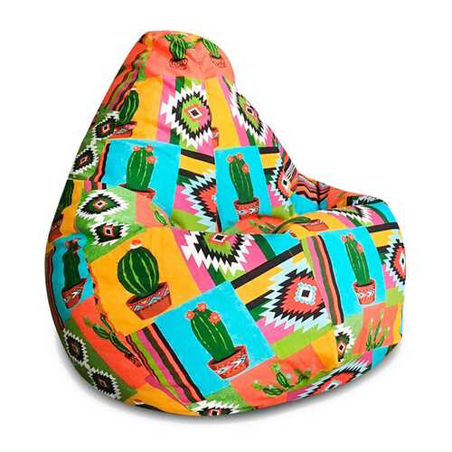 Кресло-мешок DreamBag Кактус, размер XL, жаккард, разноцветный в Мария