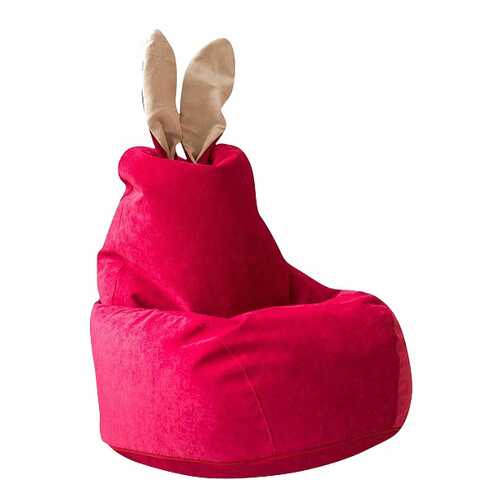 Кресло-мешок DreamBag Зайчик, размер S, велюр, малиновый в Мария