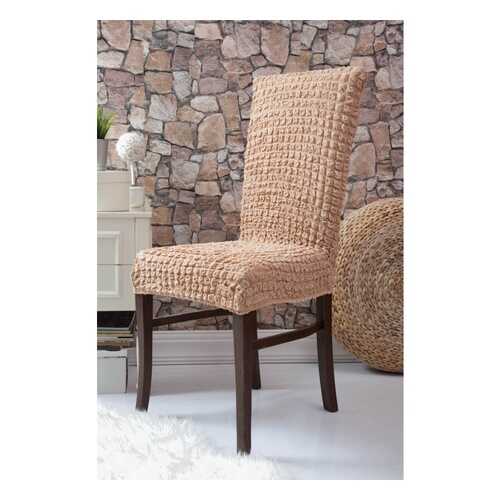 Чехол на стул без оборки Venera Chair, бежевый, 1 предмет в Мария