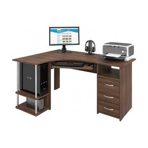 Компьютерный стол Компассмебель С 237 KOM_C-237_dark_walnut 150x110x75, орех темный в Мария