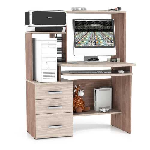 Компьютерный стол Мебельный Двор СК-3 105x65x135, ясень шимо светлый/ясень шимо тёмный в Мария