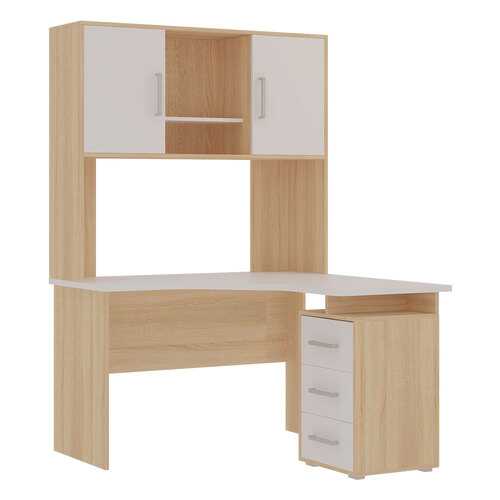 Компьютерный стол в комплекте Mebelson SKL2.1N02+NKL02S1.2 120x120x180, дуб сонома/белый в Мария