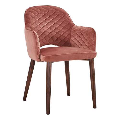 Стул STOOL GROUP Венера диамант MC16-2YS LEGS BLACK HLR-44 розовый ромб, темное дерево в Мария